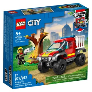 Կոնստրուկտոր LEGO City 60393 փրկարարական հրշեջ մեքենա 4x4 97 կտոր 5+